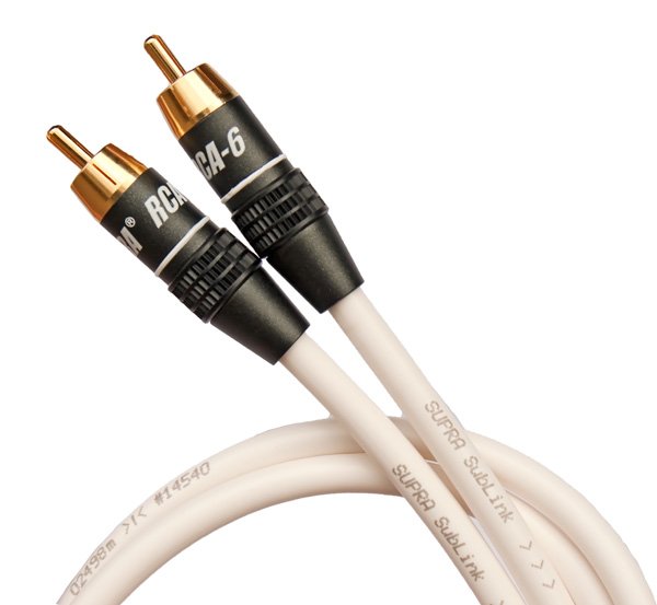 Сабвуферный кабель Supra SUBLINK 1RCA-1RCA WHITE 2M
