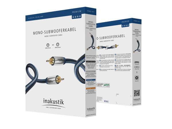 Сабвуферний кабель Inakustik Premium Audio Mono SUB 2,0m