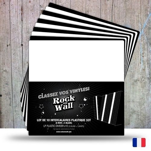 Конверти Rock On Wall 10 X Plastic Vinyl Divider Includes (5 Black + 5 White)