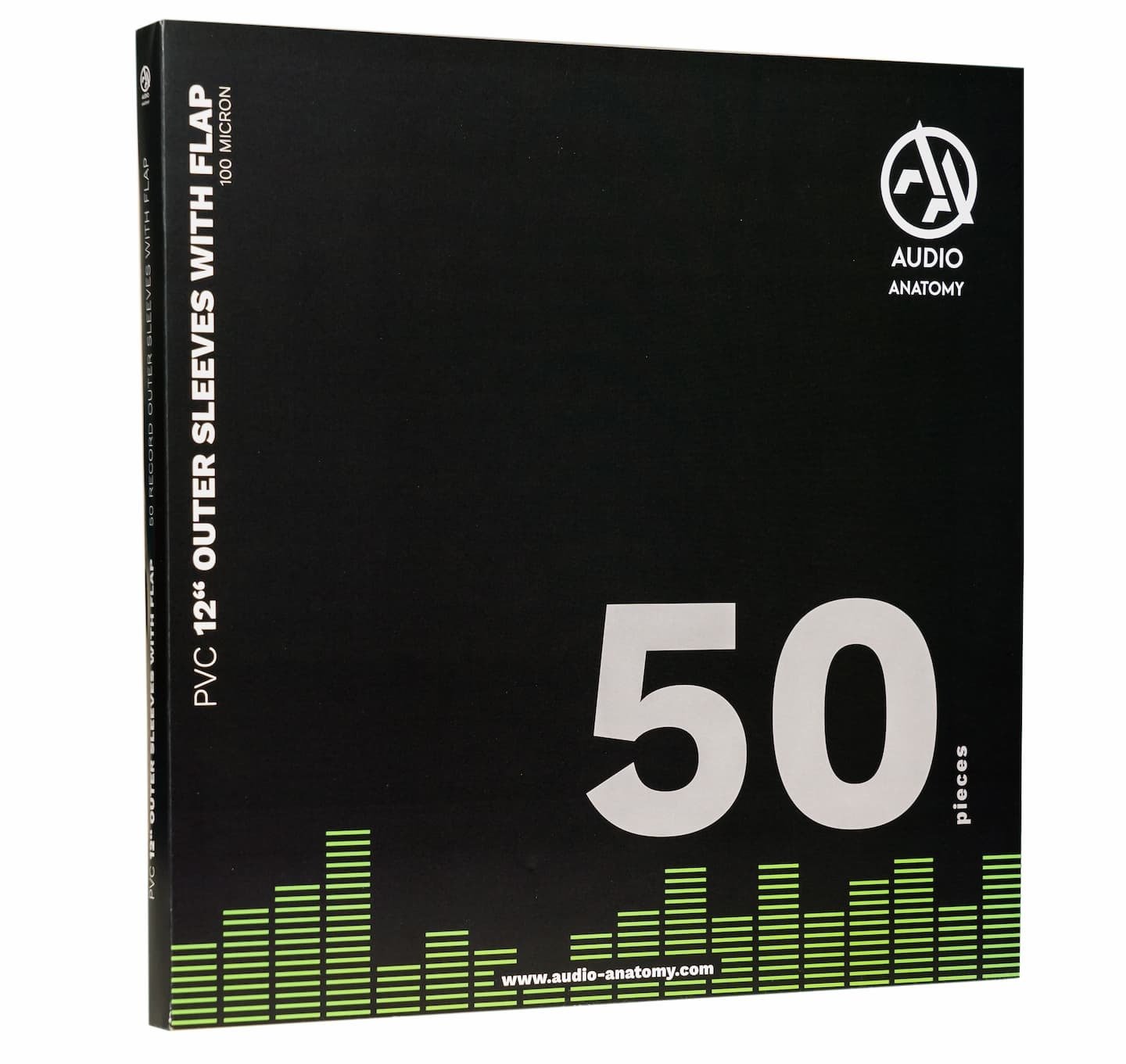 Зовнішні конверти Audio Anatomy 50 X 12" PVC WITH FLAP OUTER SLEEVES - 100 MICRON