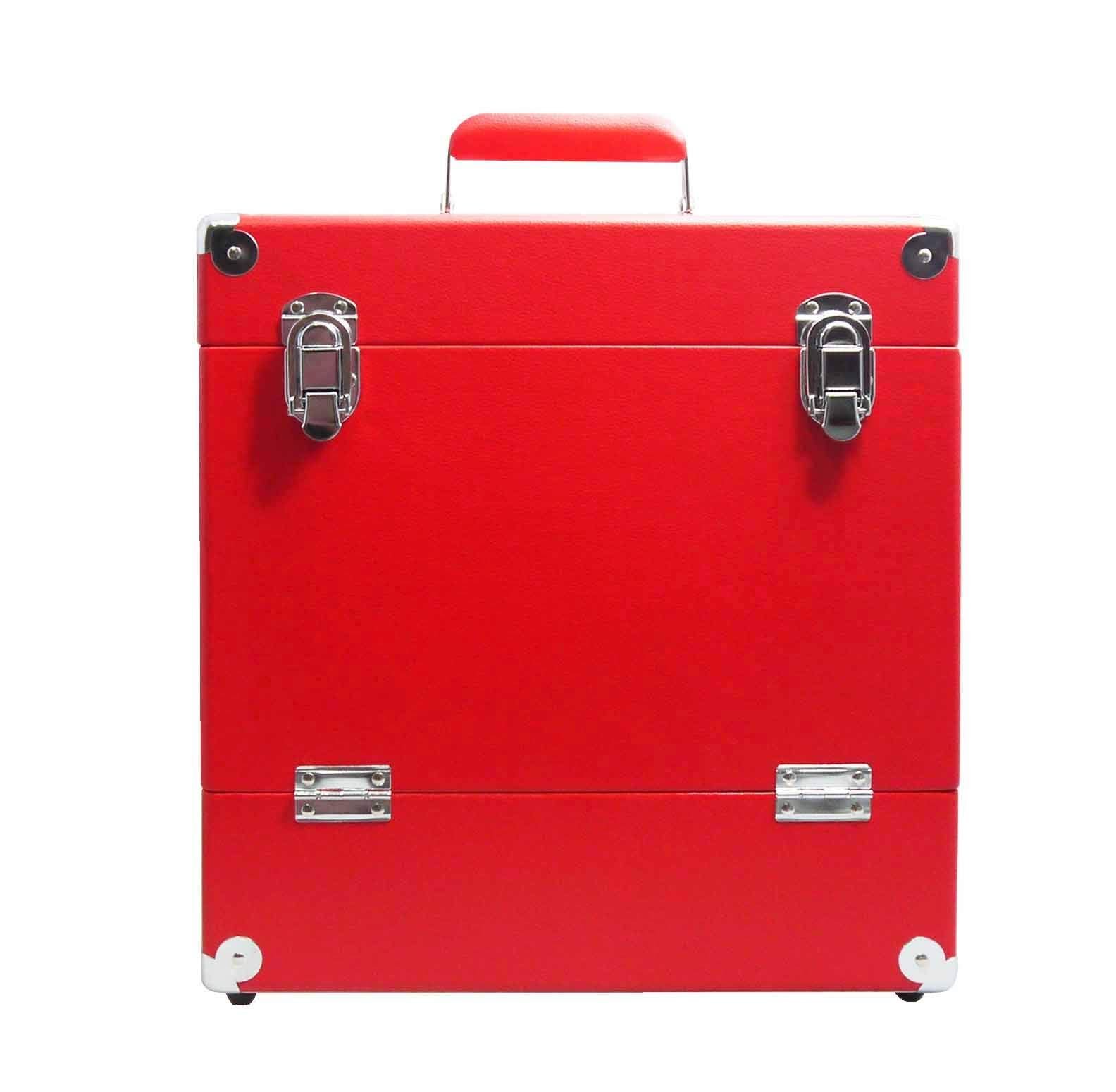 Кейс для грамплатівок Retro Musique 12 Inch, 35 Lps Red Leather Style