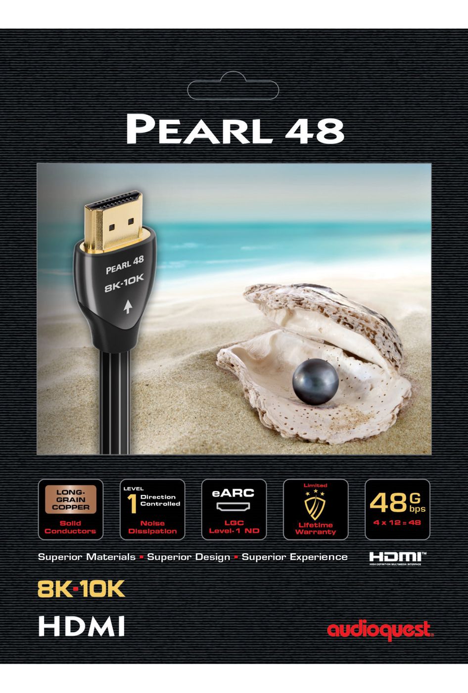 Кабель AUDIOQUEST HD 0.6m 48G HDMI Pearl