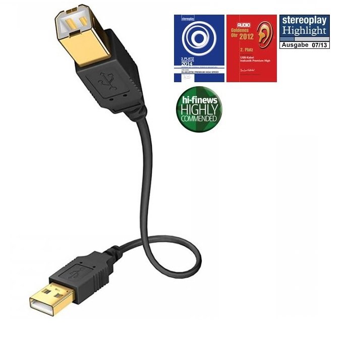 Кабель Inakustik Premium USB A > B 2,0m