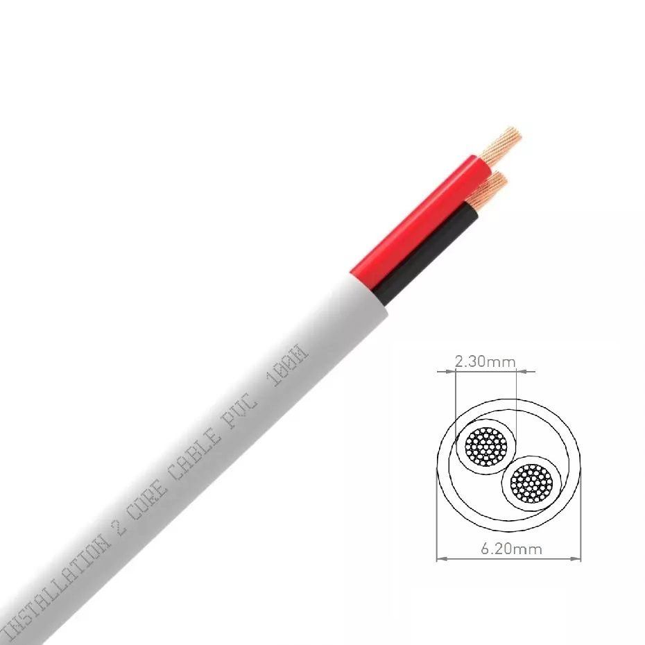 Акустичний кабель QED QX16/2 White PVC Flame-RET (QE4130) 1m