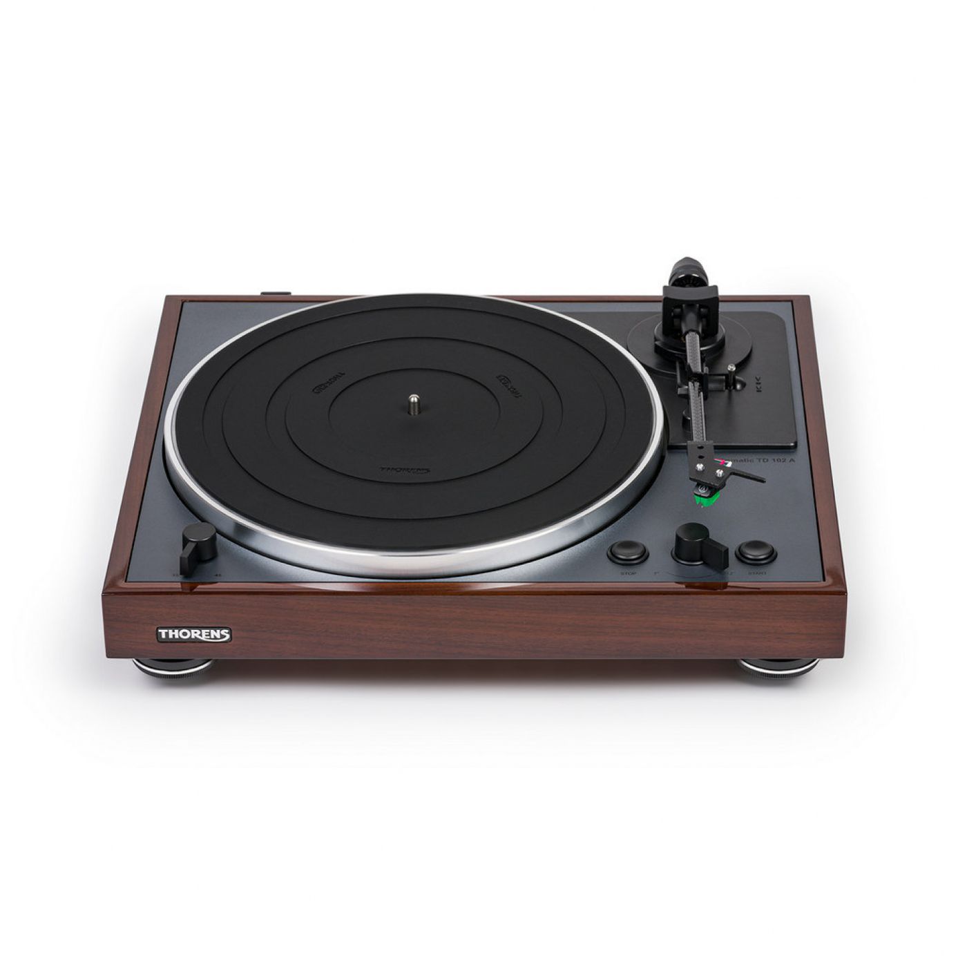 Проигрыватель винила Thorens TD 102 A High gloss Walnut(Full Automatic, Phono, AT-VM95E)