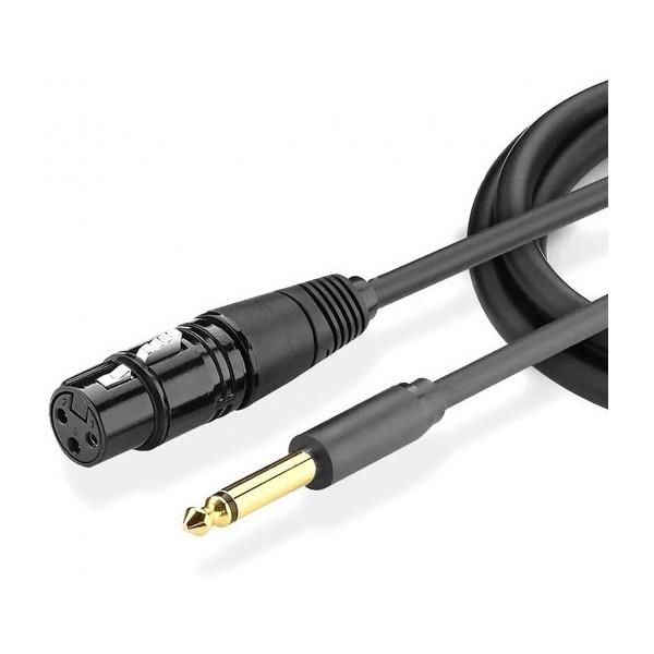 Кабель UGREEN AV131 Jack 6.3 mm to XLR Female AV Cable, 3 m Black (20720)