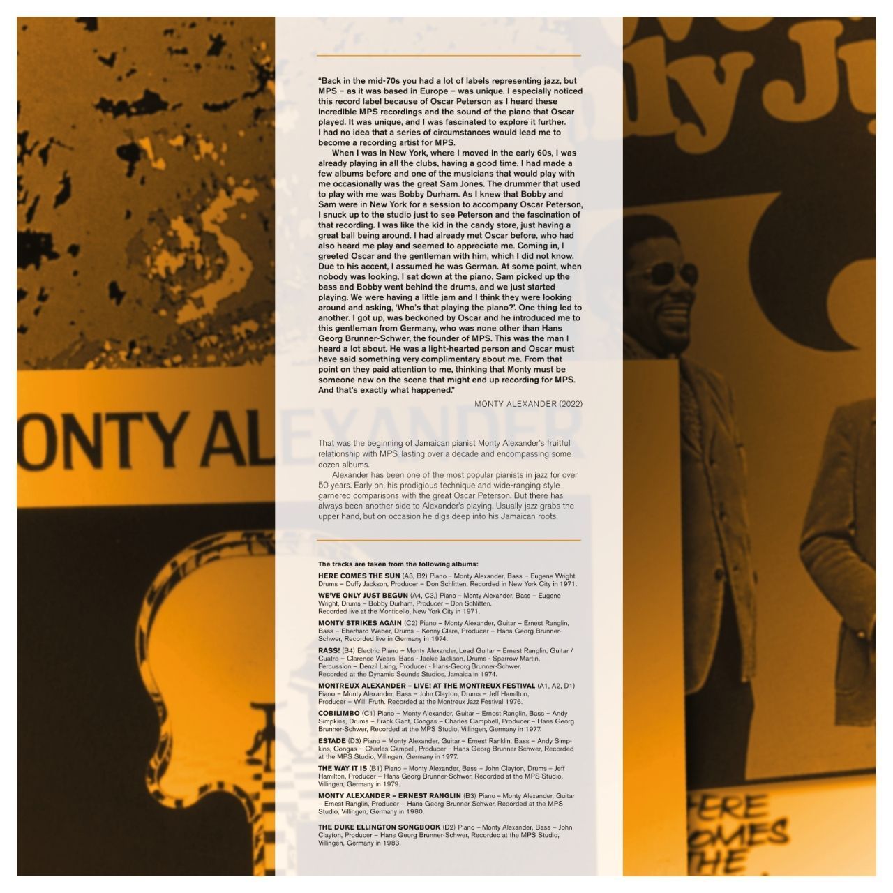 Майстер-стрічка The Best of MPS Years - Monty Alexander
