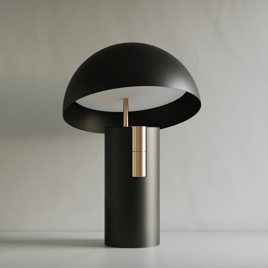 Настільна лампа з вбудованим динаміком Jaune Fabrique Grande Speaker Alto Black