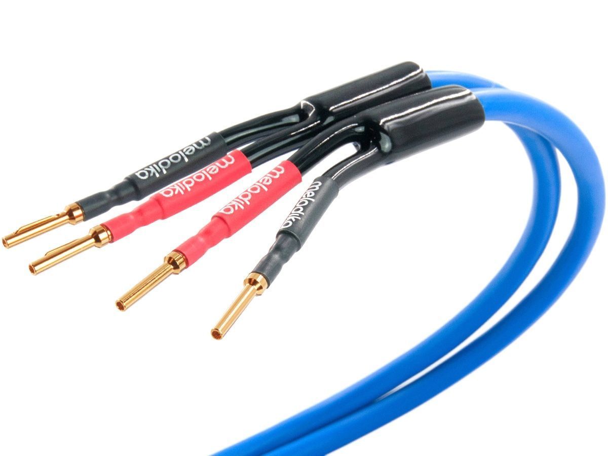 Акустичний кабель Melodika Sky Blue SBSC4020 Speaker cable OFC 4N 2x4mm2 2m