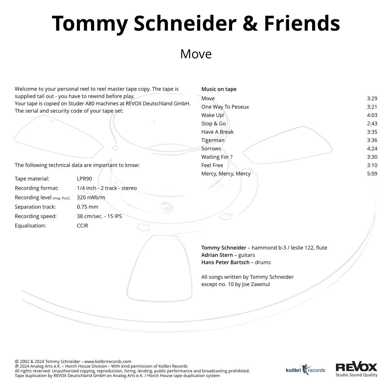 Мастер-лента Move - Tommy Schneider