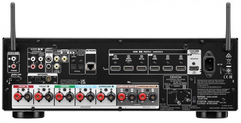 AV Ресівер Denon AVR-S760H Black