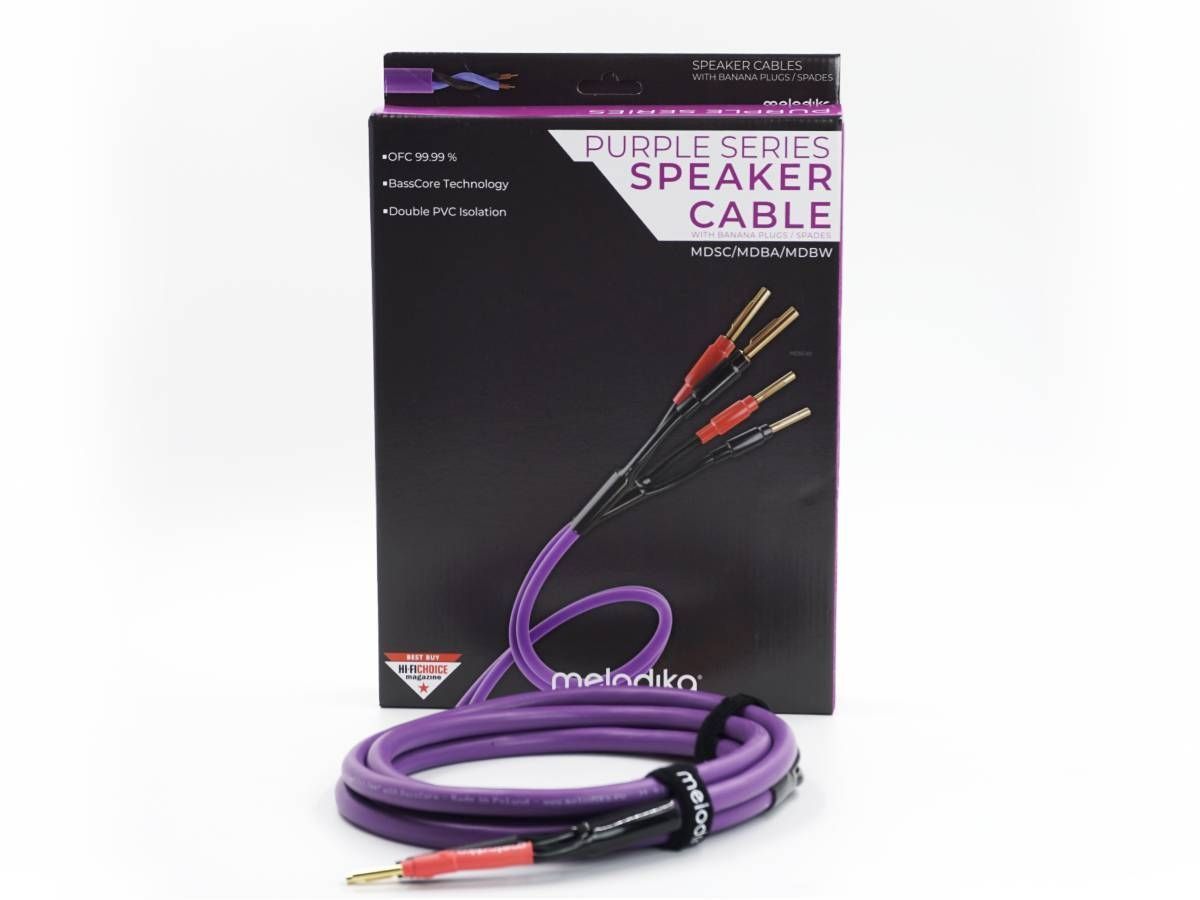 Акустичний кабель Melodika Purple MDSC2530 Speaker cable OFC 4N 2x2,5mm2 3m
