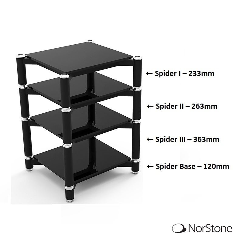 Стойка Hi-Fi Norstone Spider (Base + 2 + 3) Black