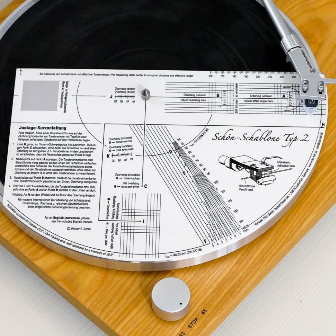 Шаблон для настройки тонарма Tonar Professional Cartridge Install Protractor, art. 3583