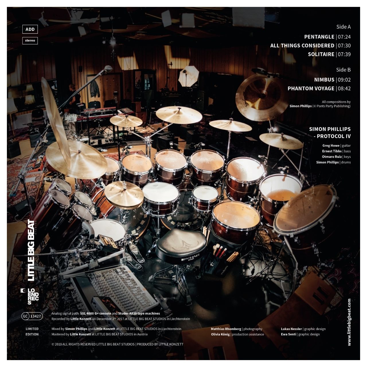 Мастер-лента Studio Live Session - Simon Phillips