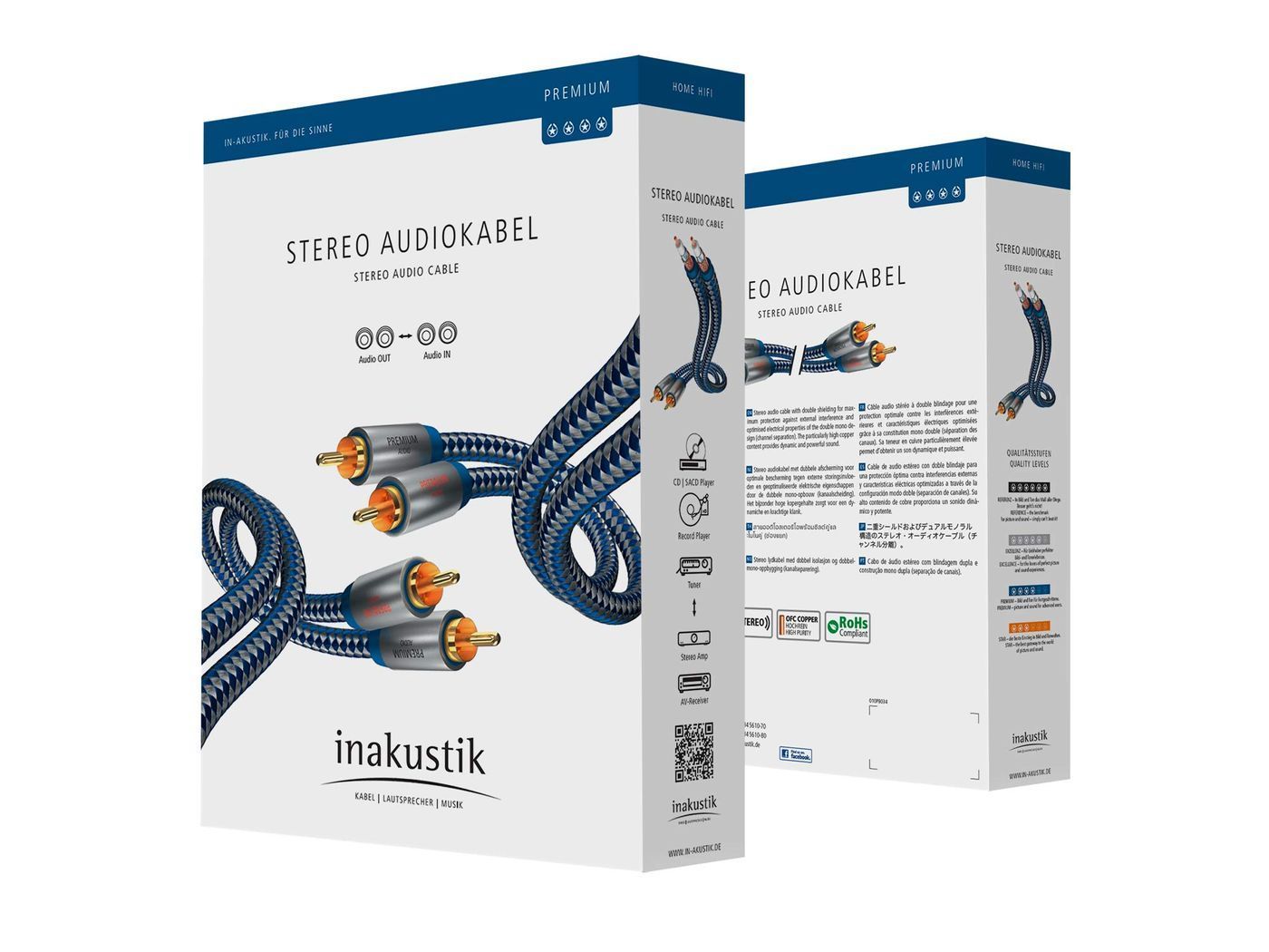 Міжблочний кабель Inakustik Premium Audio Stereo RCA 1,5m
