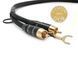 Фонокабель Melodika Purple Black Edition MDPHD15 2xRCA-2xRCA Phono cable with grounding cable 1,5m
