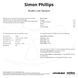 Мастер-лента Studio Live Session - Simon Phillips