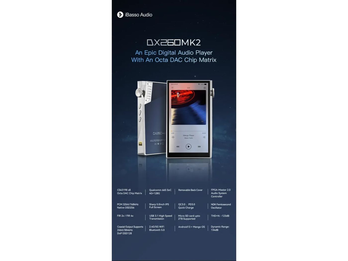 Плеер iBasso DX260 MK2 Blue