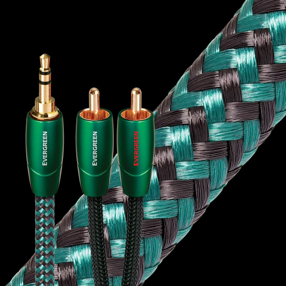 Міжблочний кабель AUDIOQUEST EVERGREEN 3.5mm > RCA 2м.
