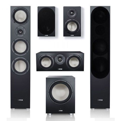 Комплект акустики 5.1 Canton GLE 100 + GLE 30 + GLE 50 Center + Power Sub 12 Black