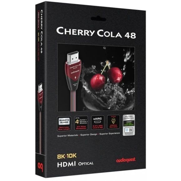 HDMI кабель AudioQuest hd 15.0m, 48G HDMI AOC Cherry Cola