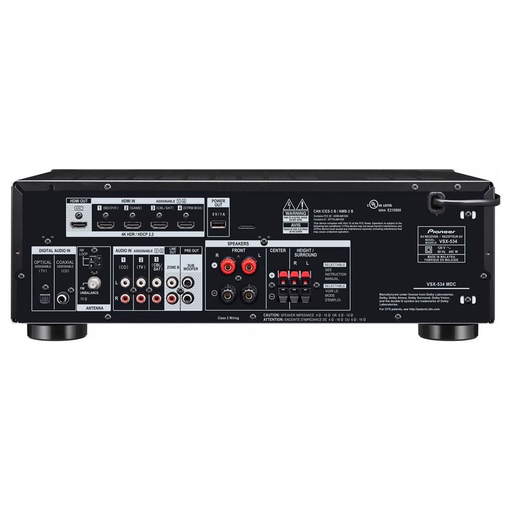 Домашній кінотеатр Pioneer VSX-534 Black + Jamo S 809 HCS