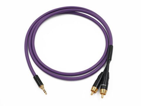Аудіокабель Melodika Purple MDMJ2R05 Stereo 3.5mm jack-2xRCA cable 0,5m