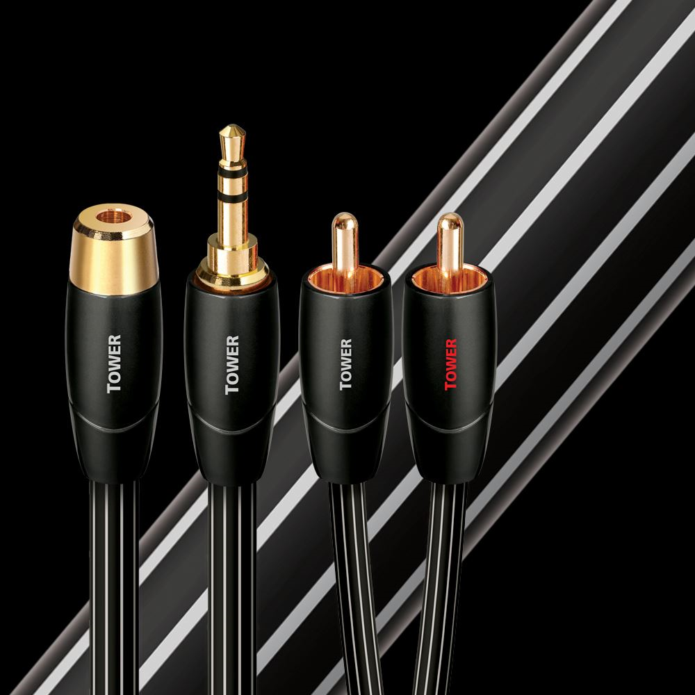 Міжблочний кабель AUDIOQUEST TOWER 3.5mm > RCA 2м.