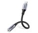 ЦАП і підсилювач UGREEN US211 3.5 mm Female to Lightning Male Cable Braided with Aluminum Shell, 10 cm Black 30756