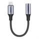 ЦАП и усилитель UGREEN US211 3.5 mm Female to Lightning Male Cable Braided with Aluminum Shell, 10 cm Black 30756