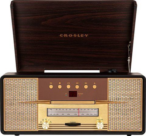 Програвач із вбудованою акустикою Crosley Rhapsody Entertainment Center Mahogany