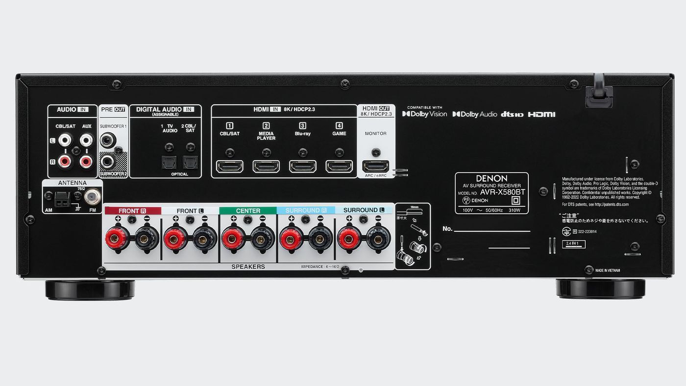 AV Ресивер Denon AVR-X580BT Black