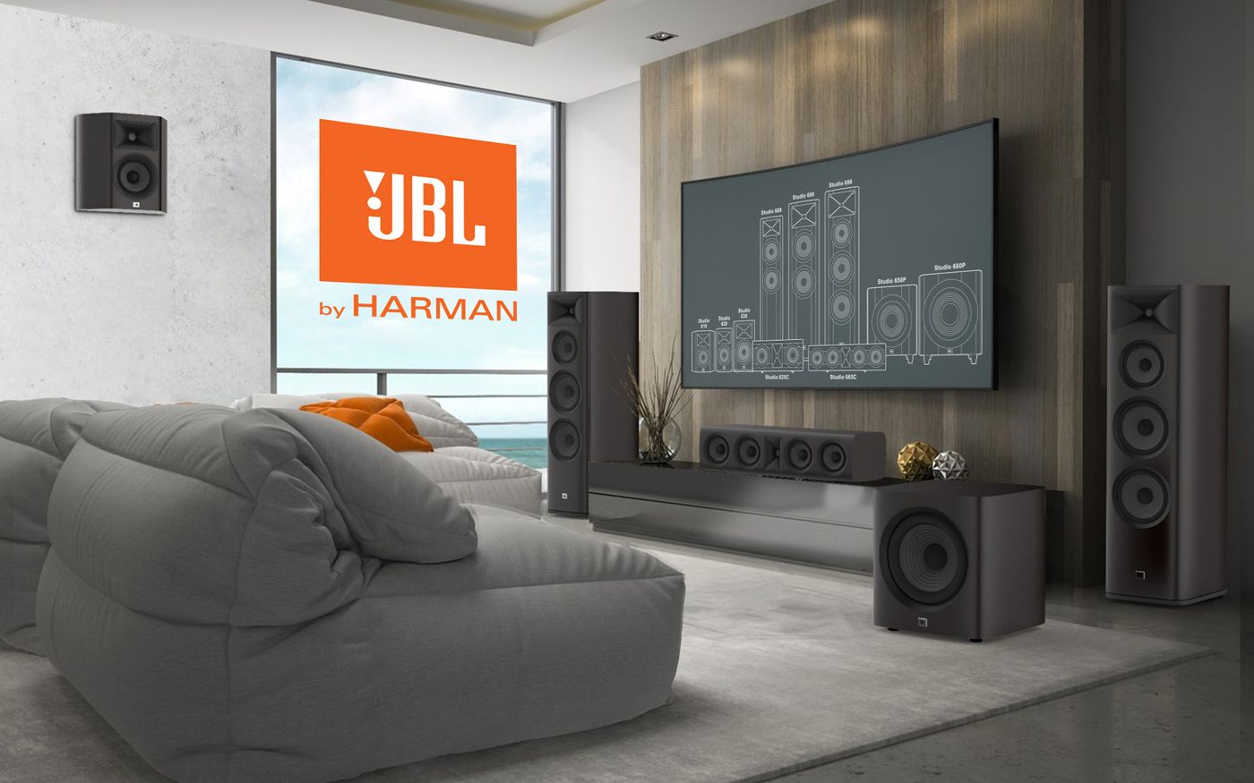 Центральный канал JBL Studio 665C Dark Wood (JBLS665CDKW)