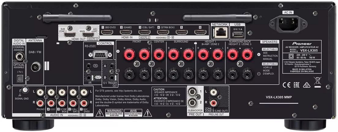 AV Ресивер Pioneer VSX-LX305 Black