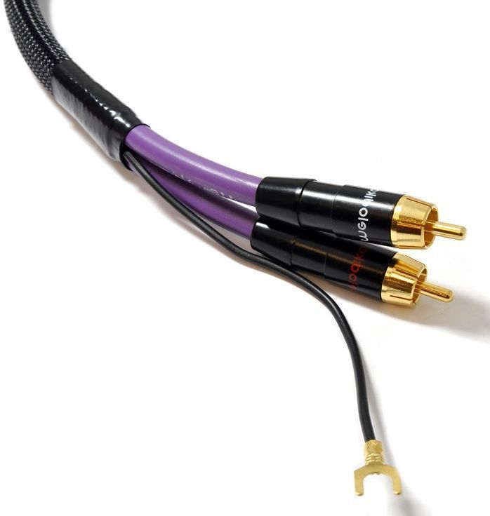 Фонокабель Melodika Purple MDPH10 2xRCA Phono cable with grounding cable 1m