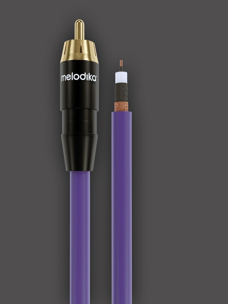 Фонокабель Melodika Purple MDPH10 2xRCA Phono cable with grounding cable 1m