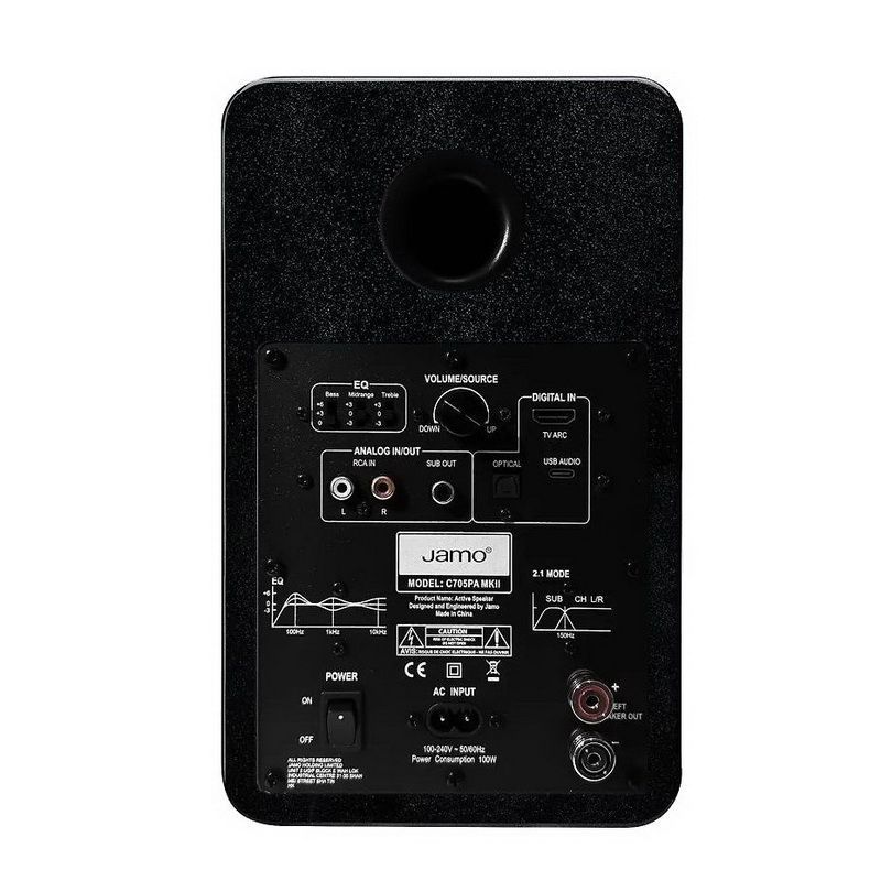 Активна полична акустика Jamo C705PA MKII High Gloss Black