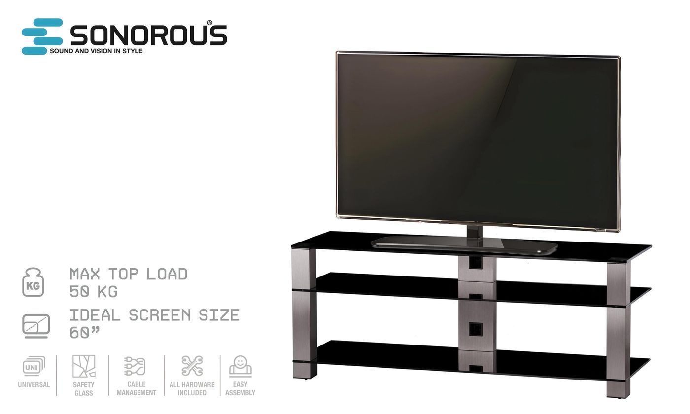 Тумба під телевізор Sonorous PL 3404-B-INX