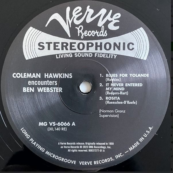 Вінілова платівка Coleman Hawkins Encounters Ben Webster (Verve Acoustic Saund Series)