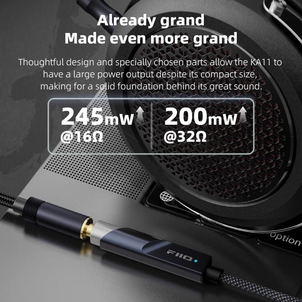 ЦАП із підсилювачем для навушників FiiO KA11 Black