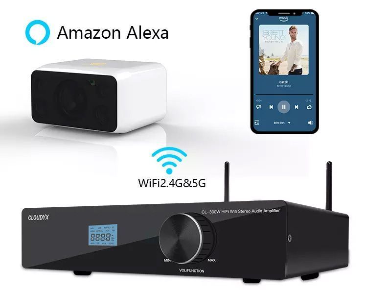 Підсилювач Cloudyx CL-300W Pro Hi-Fi WIFI Audio Amplifier