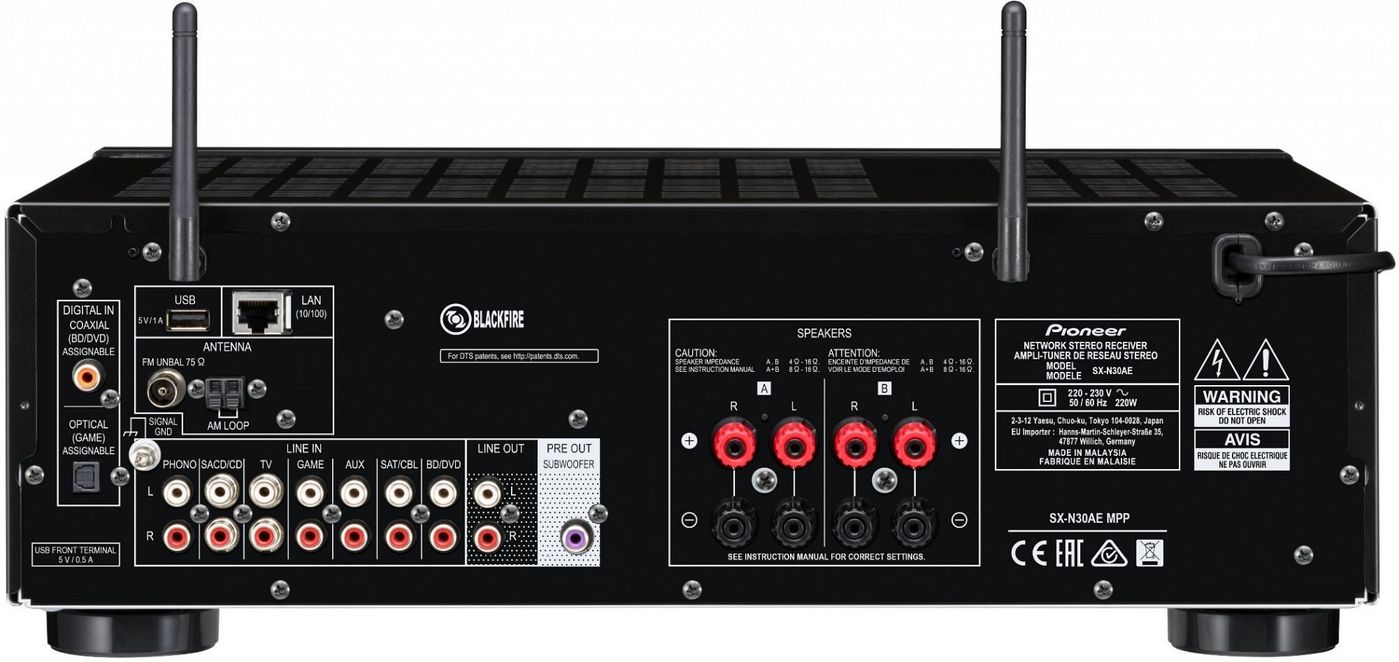 Мережевий аудіо-ресивер Pioneer SX-N30AE Black