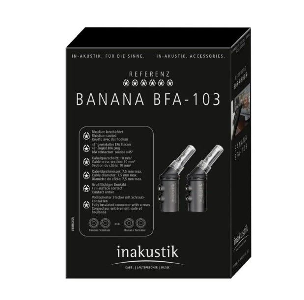 Конектор Inakustik Referenz Banana BFA-103 I 45°