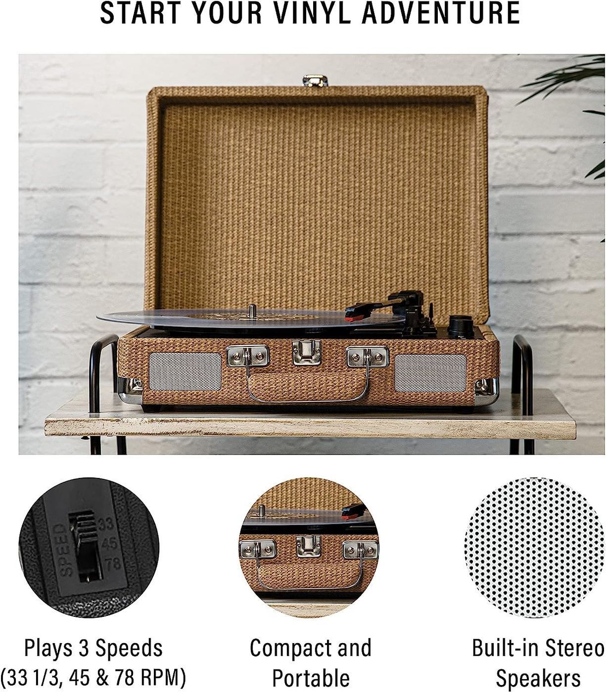 Програвач вінілу Crosley Cruiser Deluxe Basket Weave