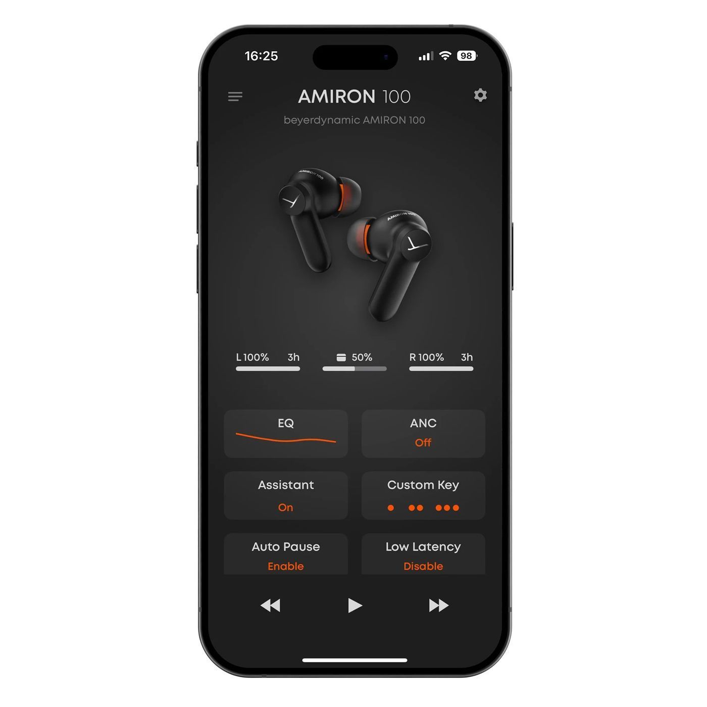 Навушники Beyerdynamic Amiron 100 TWS Black (531477)