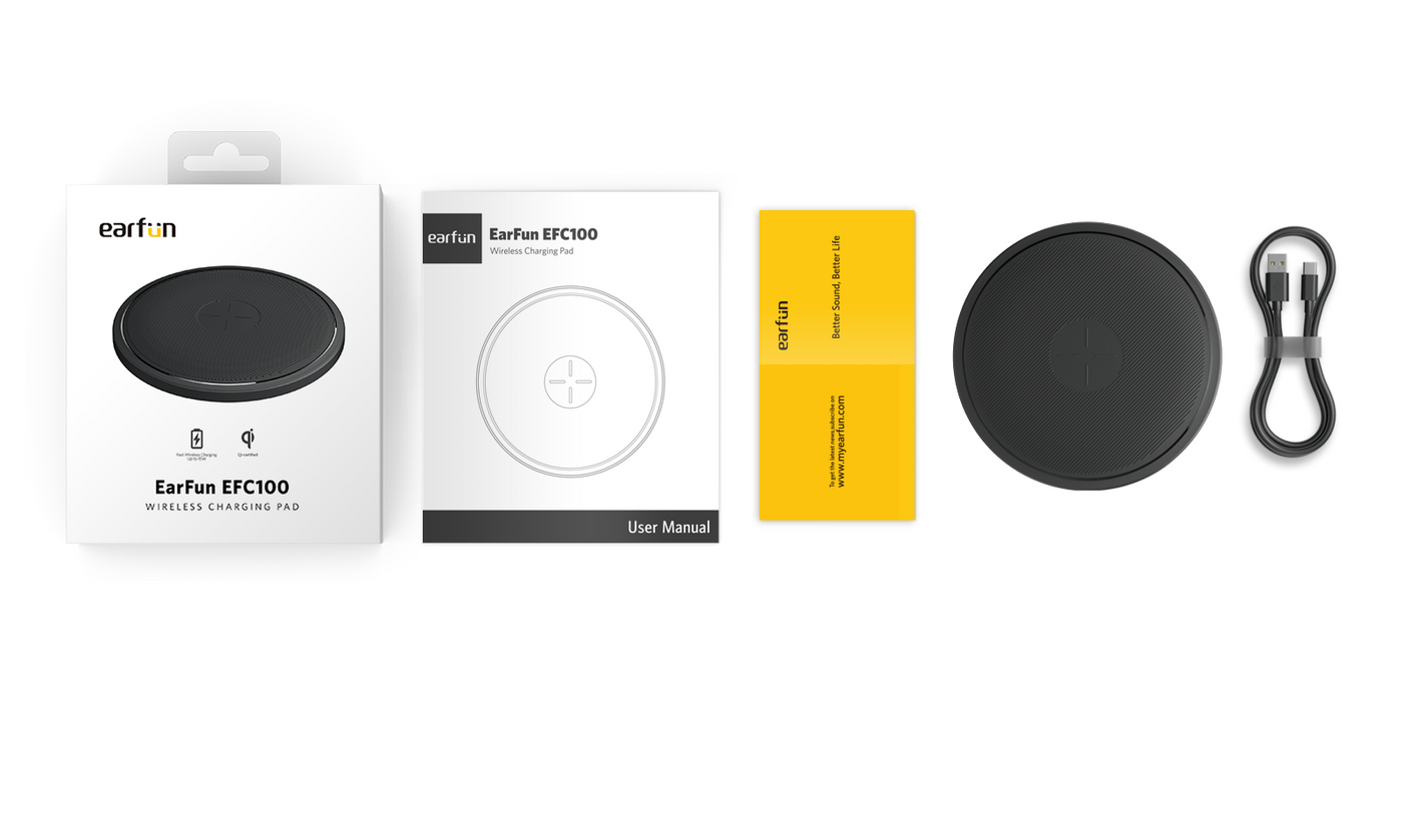 Беспроводная Зарядная Панель EarFun Wireless Charging Pad Black