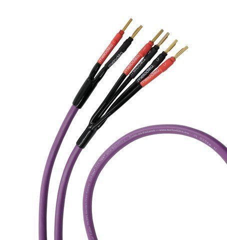 Акустичний кабель Melodika Purple MDBW41525 Bi-wiring Speaker Cable OFC 4N 2x1,5mm2+2x4mm2 2,5m