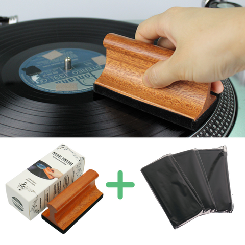Щітка для платівок Myllo Vinyllo Оксамитова + 3 серветки мікрофібра (MV-B02-F)