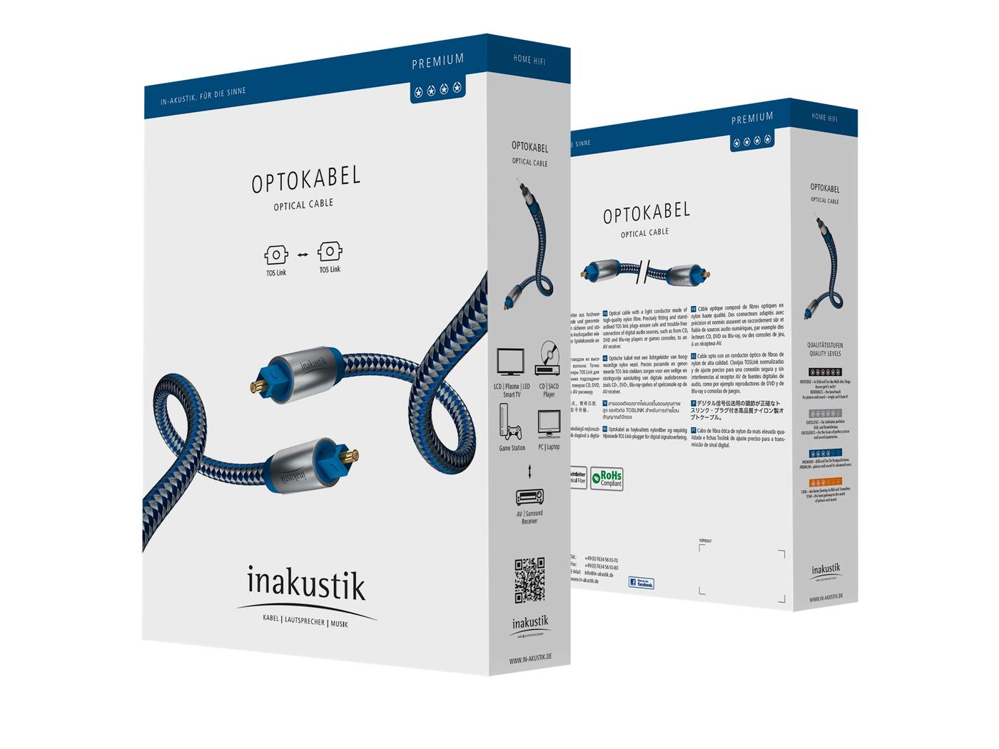 Оптический кабель Inakustik Premium Opto Toslink 1,0m